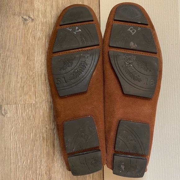 Bally Tan Brown Suede Loafers shoes Sz 11 - Picture 9 of 13